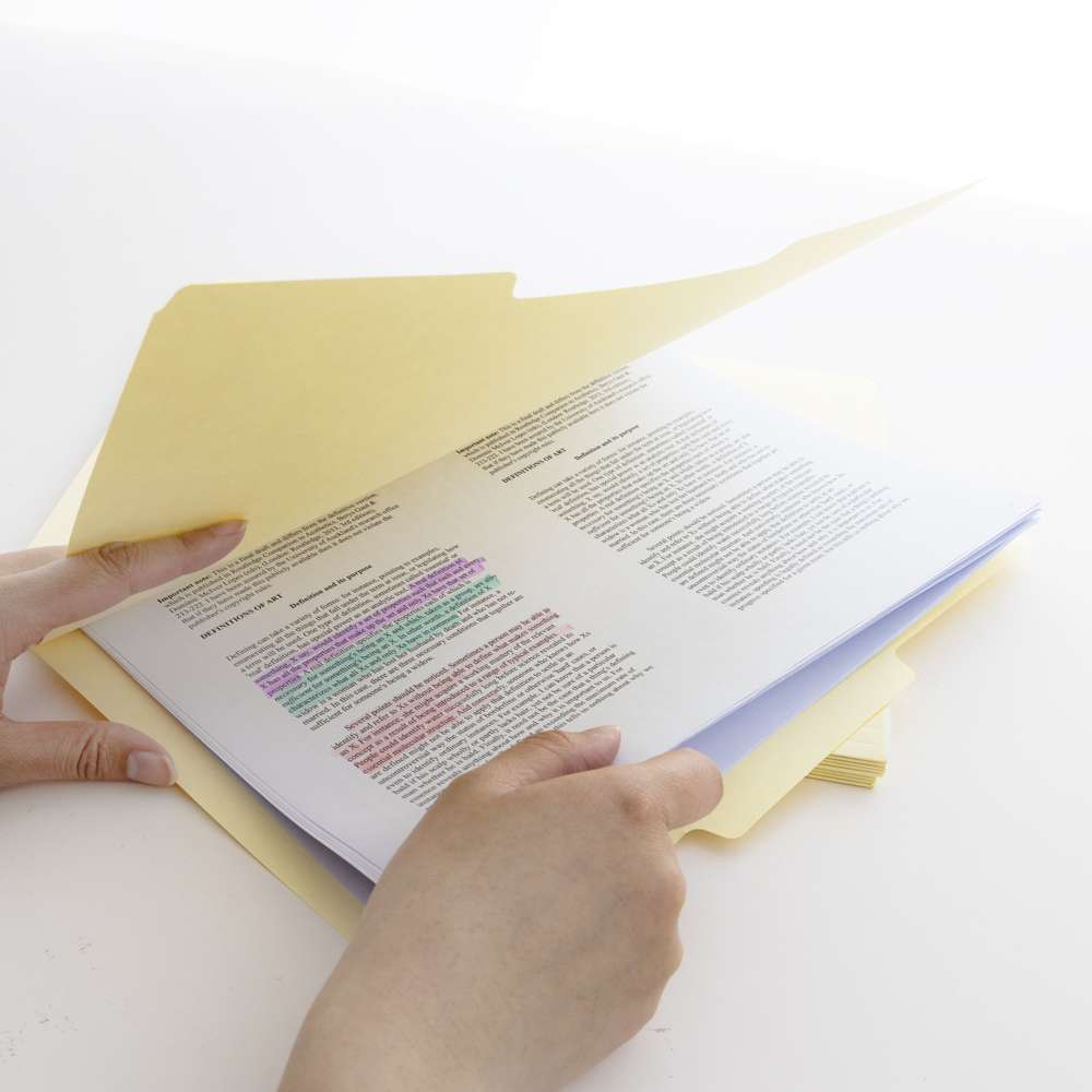 Manila File Folder 1/3 Cut Letter Size (6/Pack)