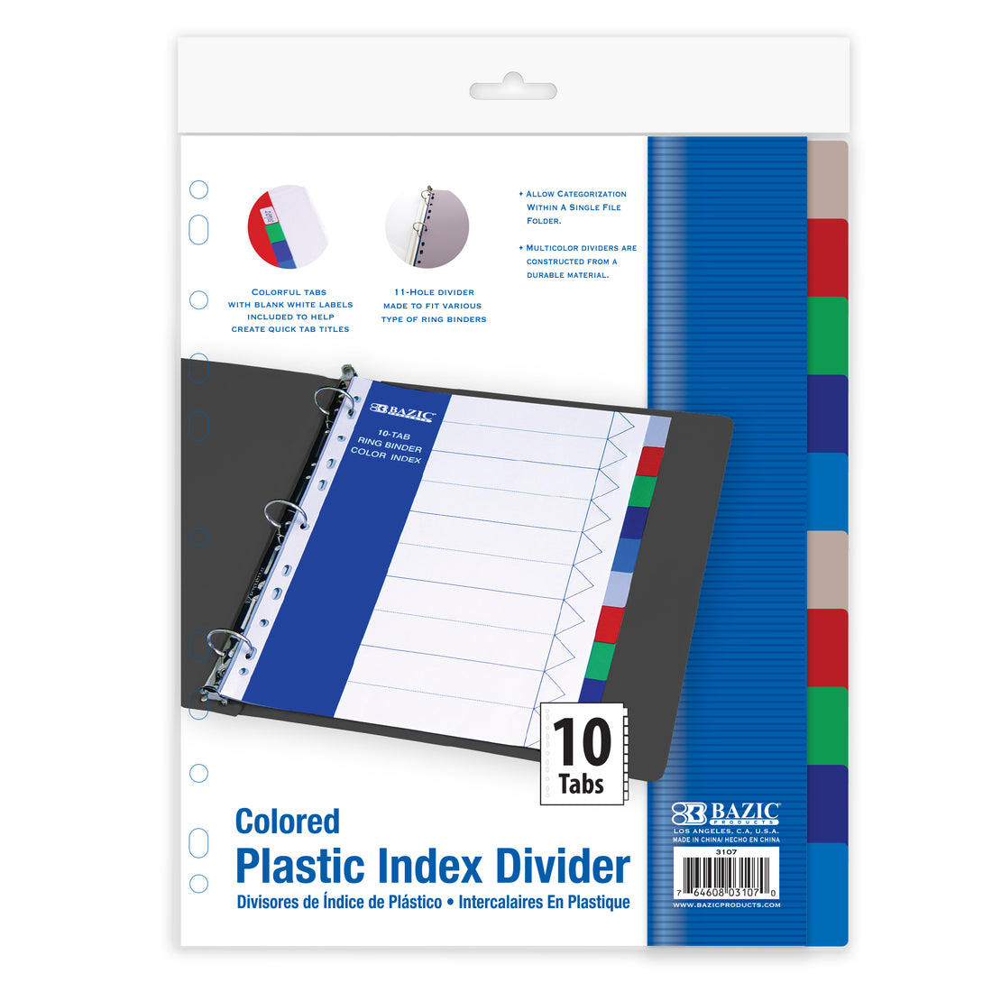 Dividers w/ 10-Color Tabs
