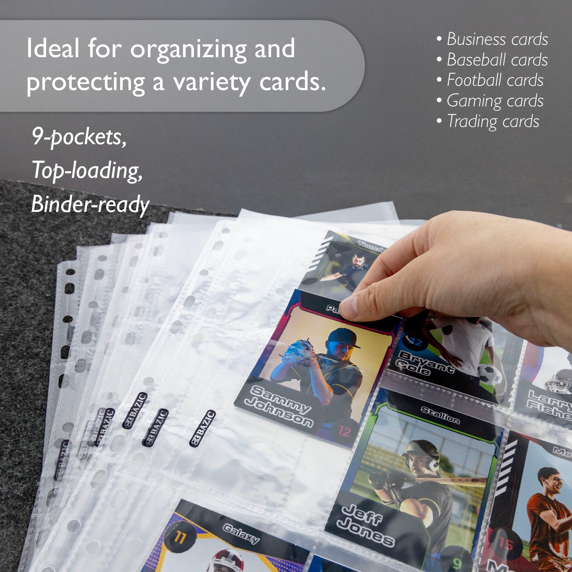 Trading Card Holders Top Loading 9-Pockets (10/Pack)