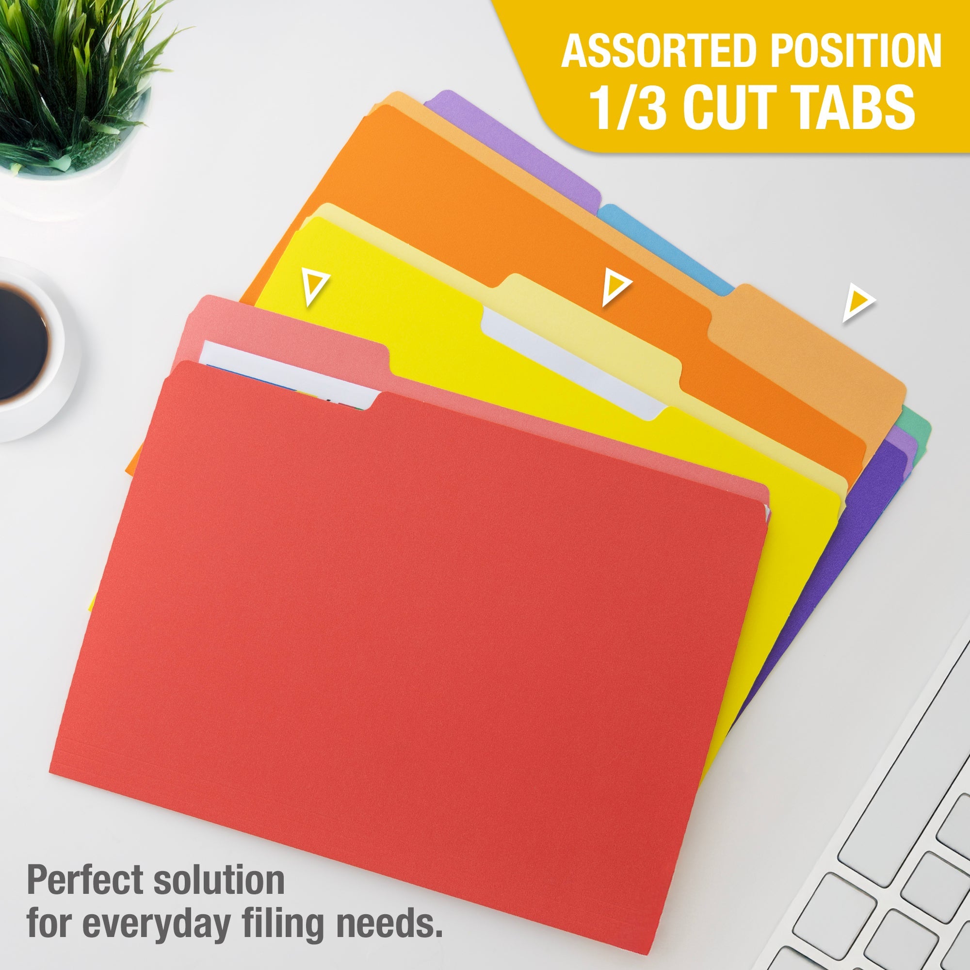 File Folder Color 1/3 Cut Letter Size (100/Box)
