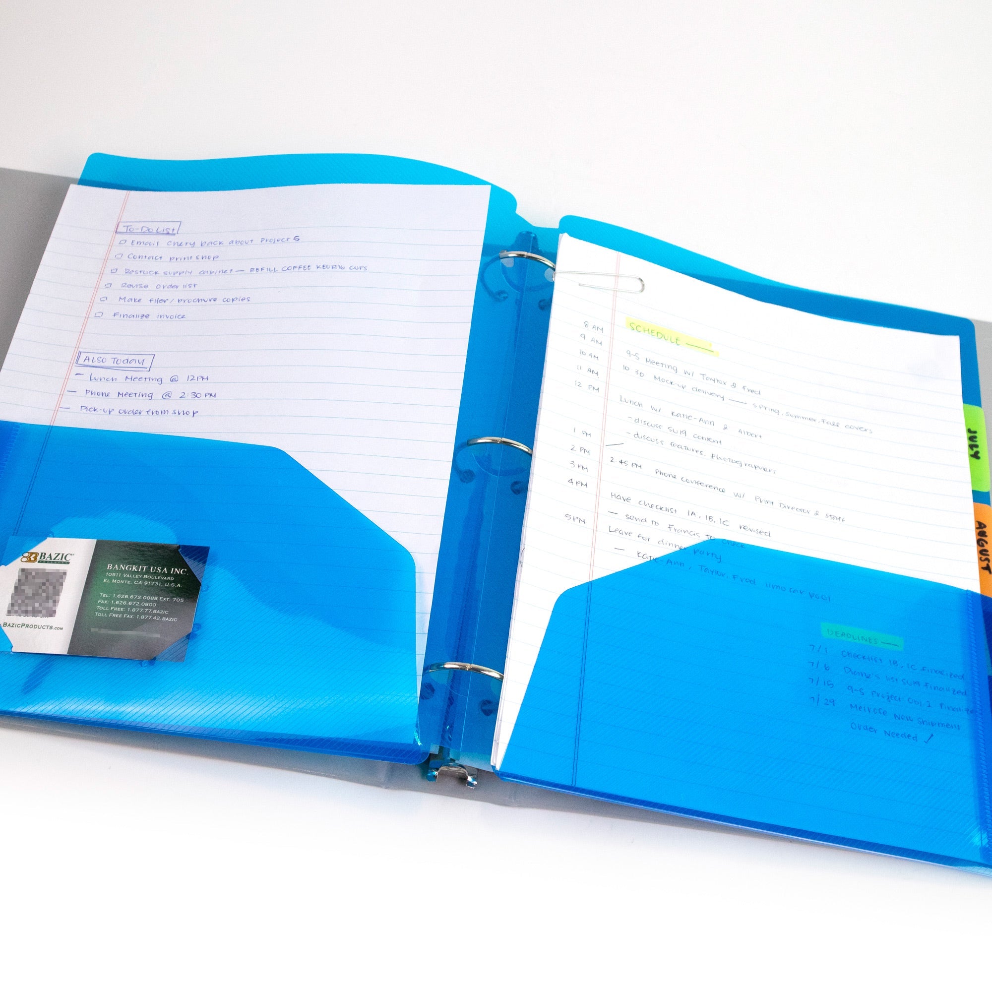 Poly 2-Pockets Portfolio - Translucent