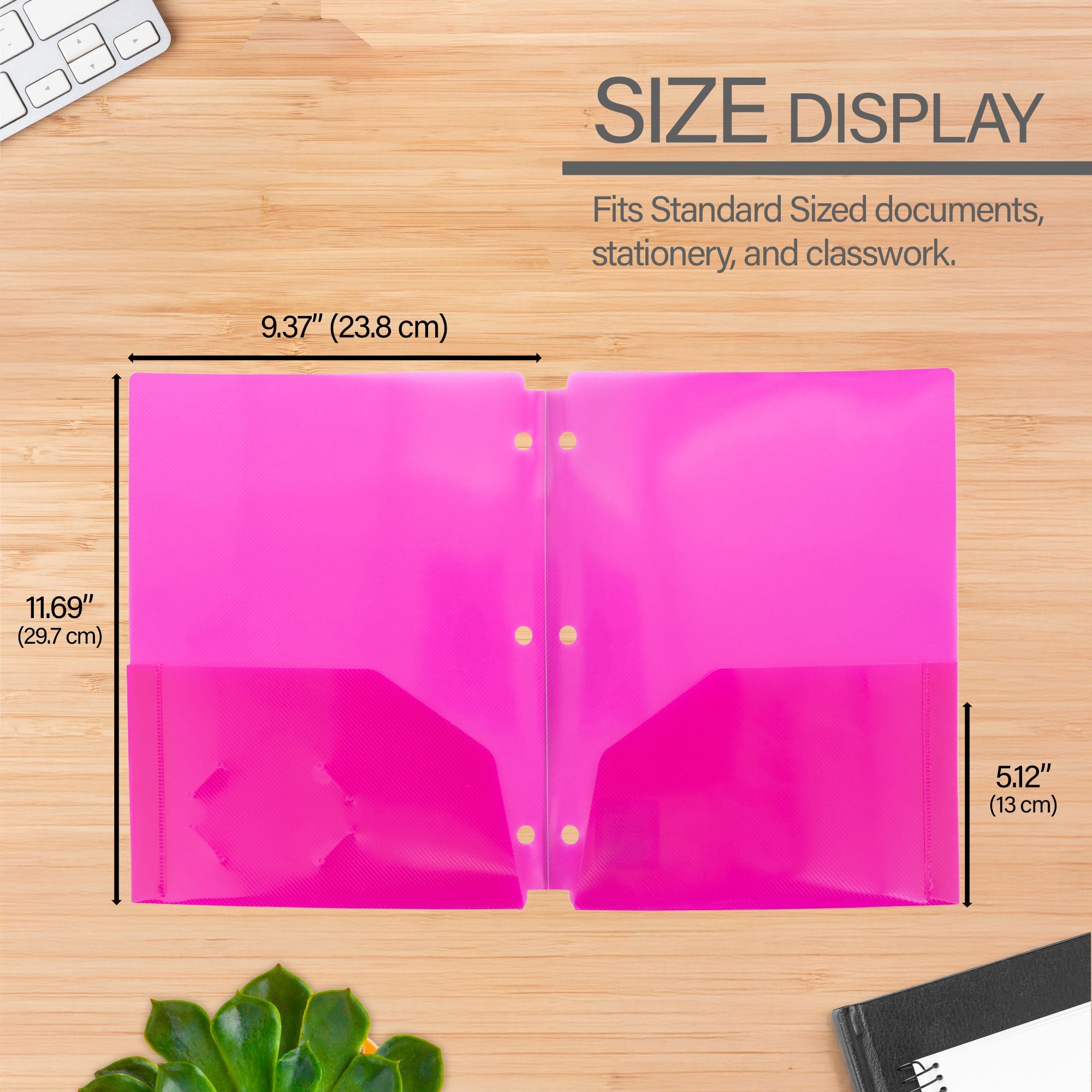 Poly 2-Pockets Portfolio - Translucent