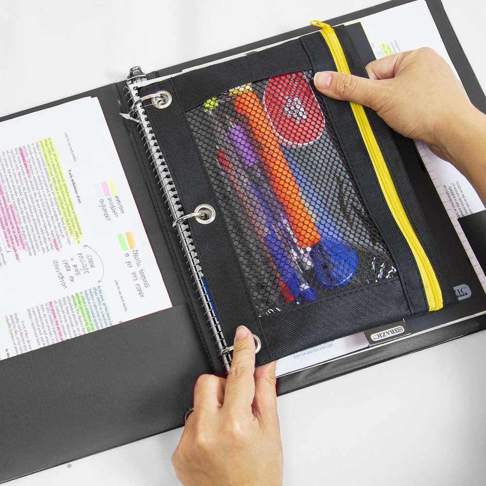 Binder 1.5" Black 3-Ring w/ 2-Pockets