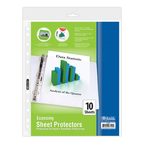 Economy Weight Top Loading Sheet Protectors (10/Pack)