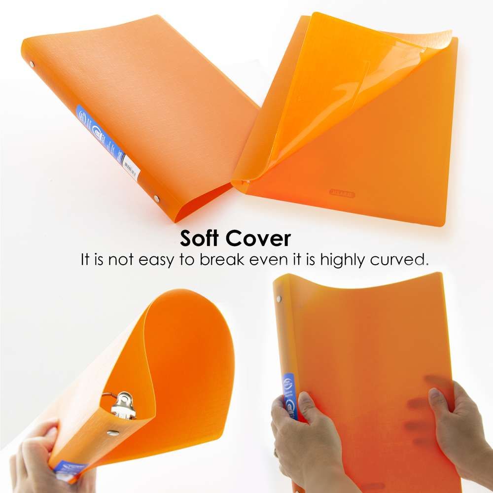 1" Bright Color Poly 3-Ring Binder w/ Pocket