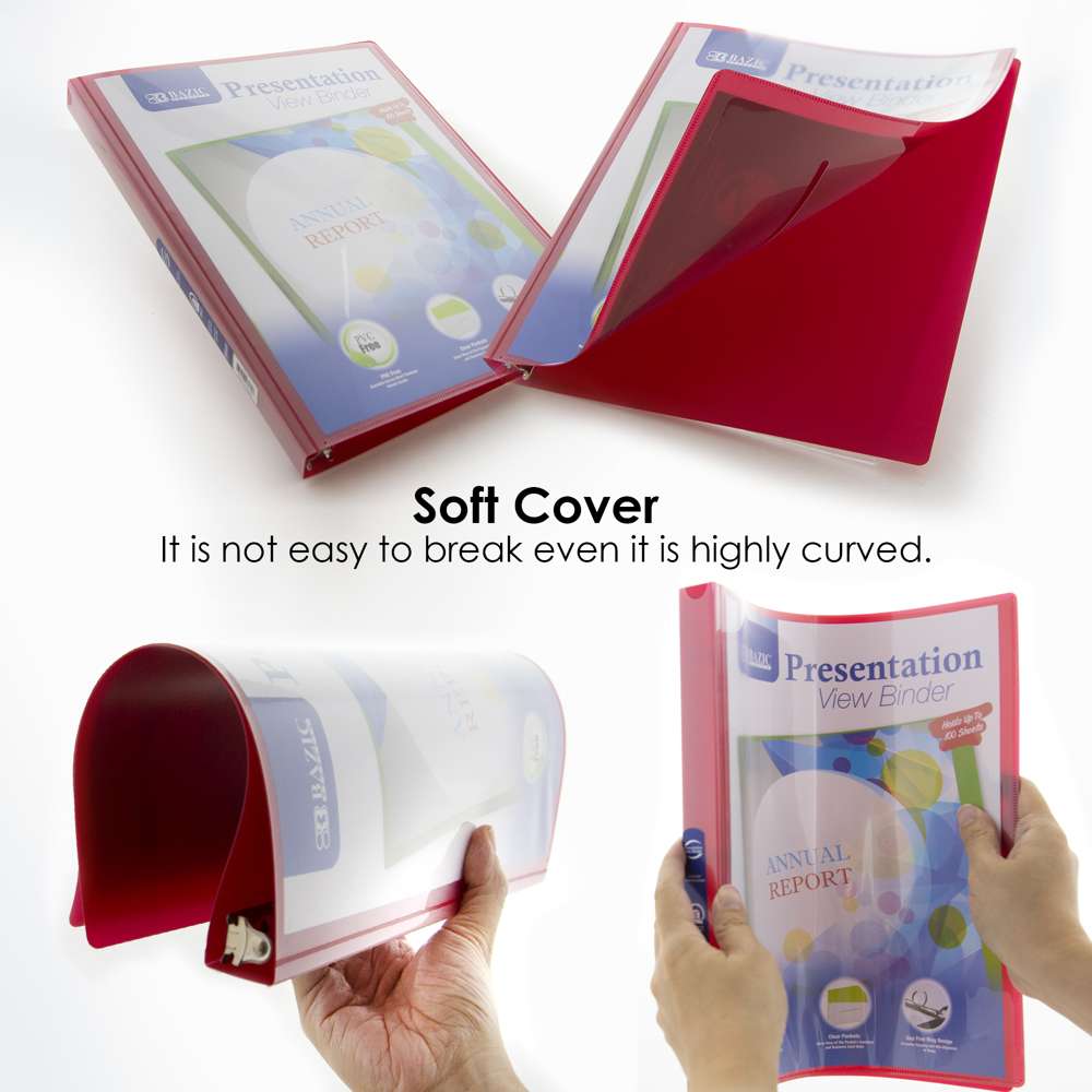 0.5" Poly 3-Ring View Presentation Binder w/ Pocket