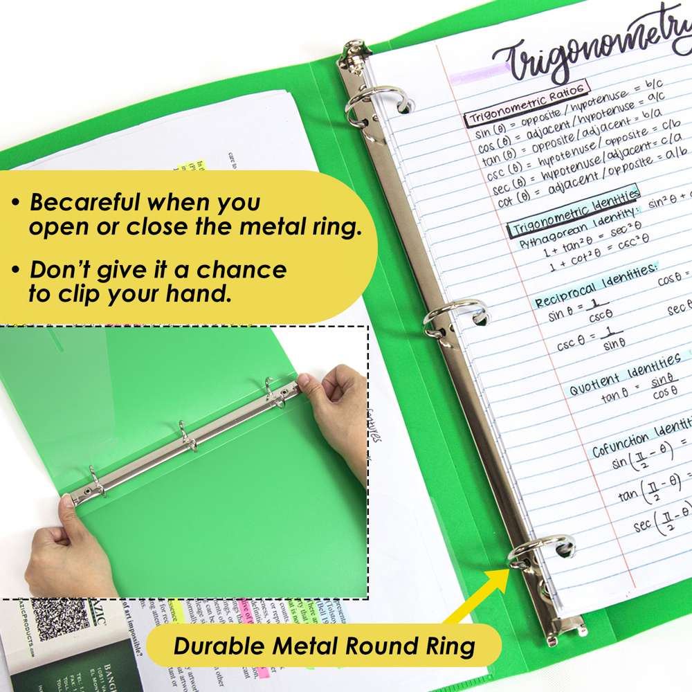 1" Classic Color Poly 3-Ring Binder w/ Pocket