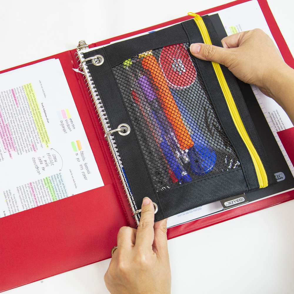 1" Asst. Color 3- Ring Binder w/ 2-Pockets