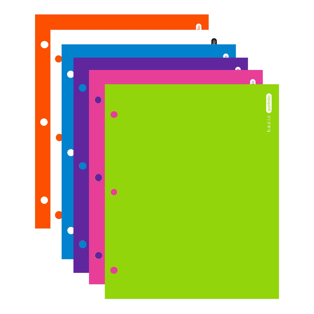 Glossy Laminated Bright Color 2-Pockets Portfolios