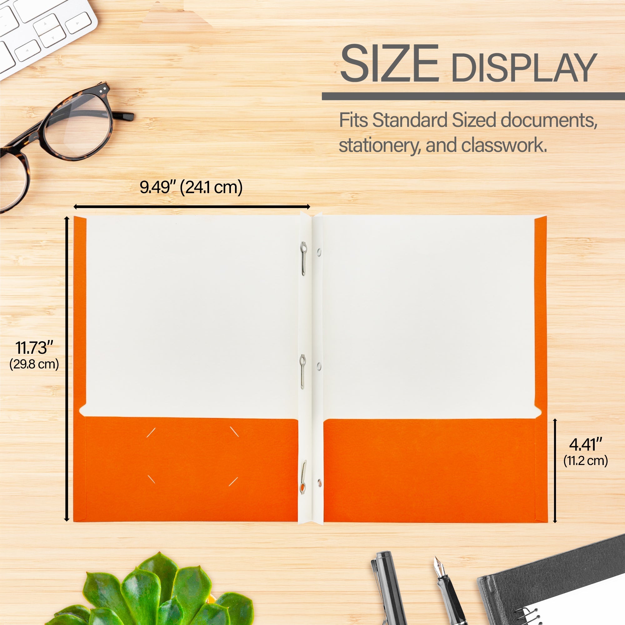 2-Pockets Portfolios 3-Prong Fastener - Assorted Color