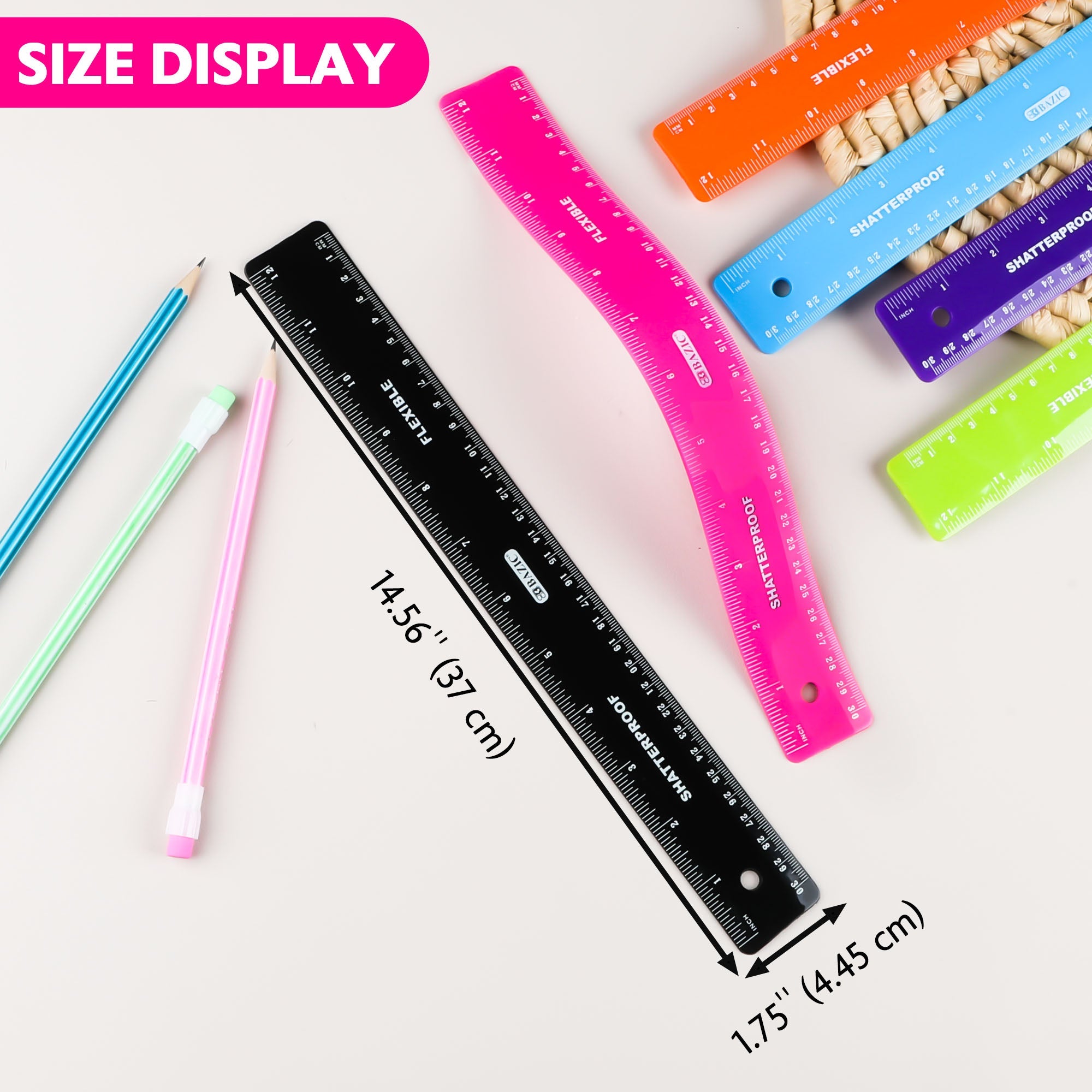 Shatterproof Flexible Ruler 12" (30cm)