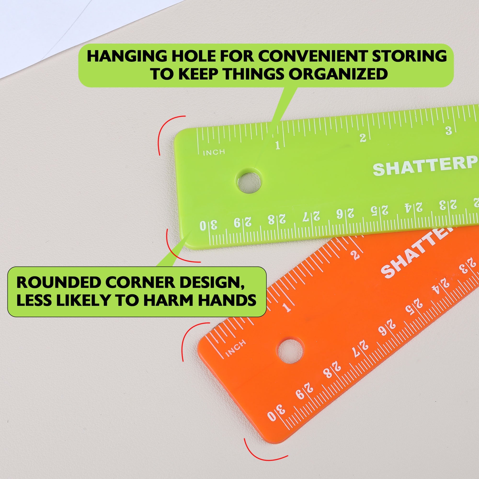 Shatterproof Flexible Ruler 12" (30cm)
