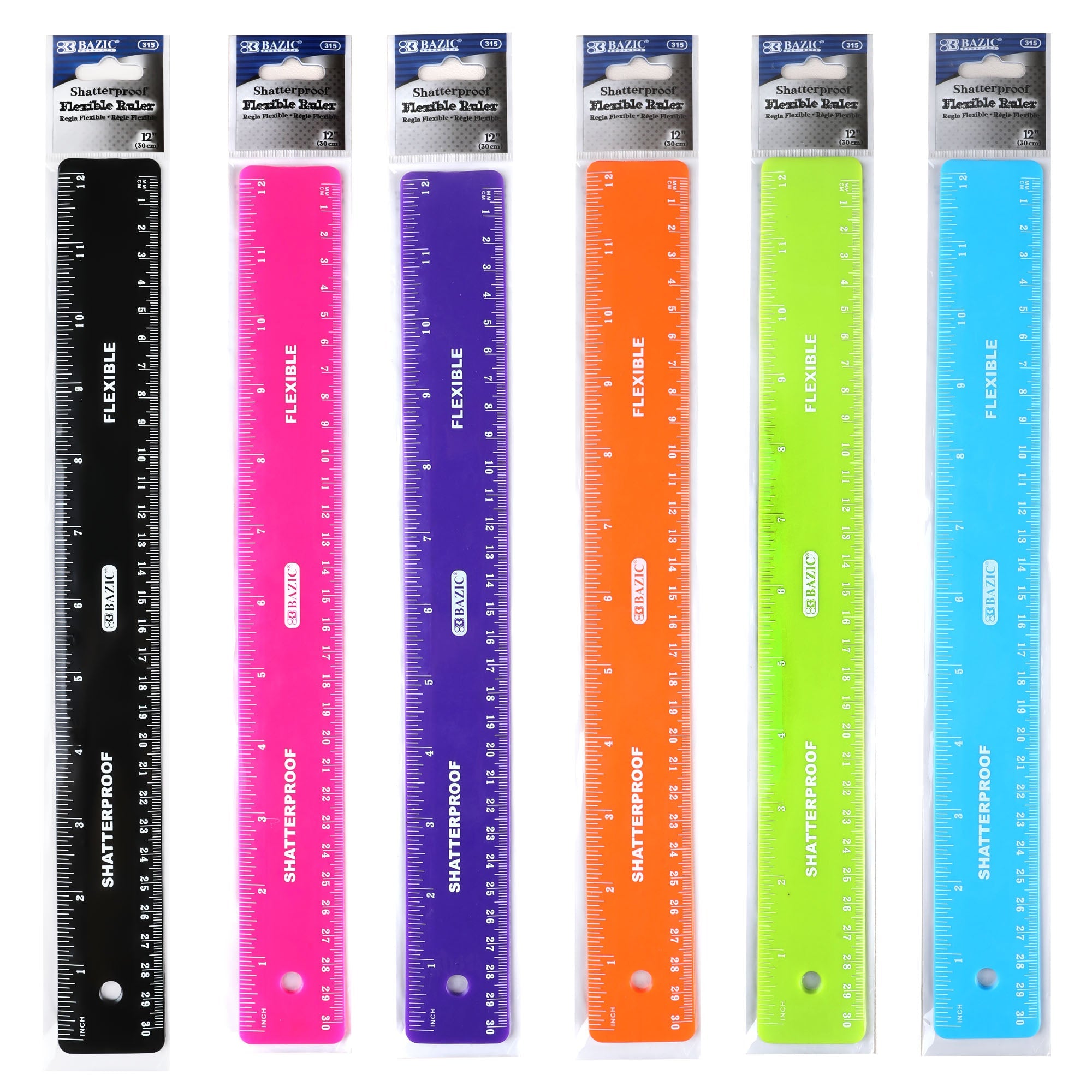 Shatterproof Flexible Ruler 12" (30cm)