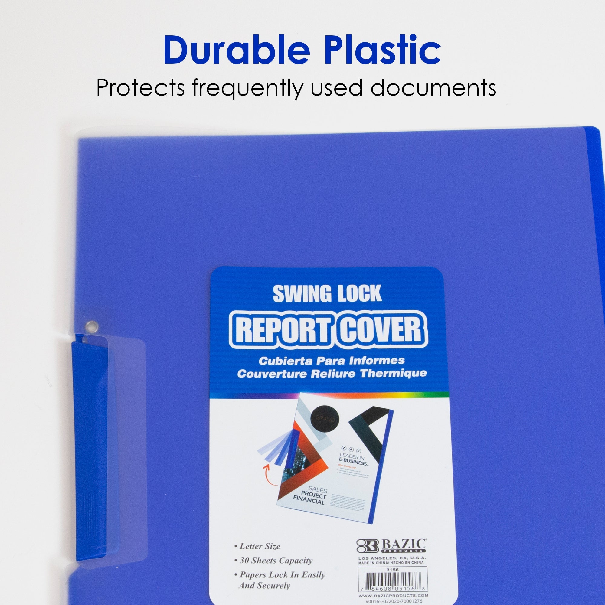 Report Cover Clear Front 1/3 Cut Letter Size
