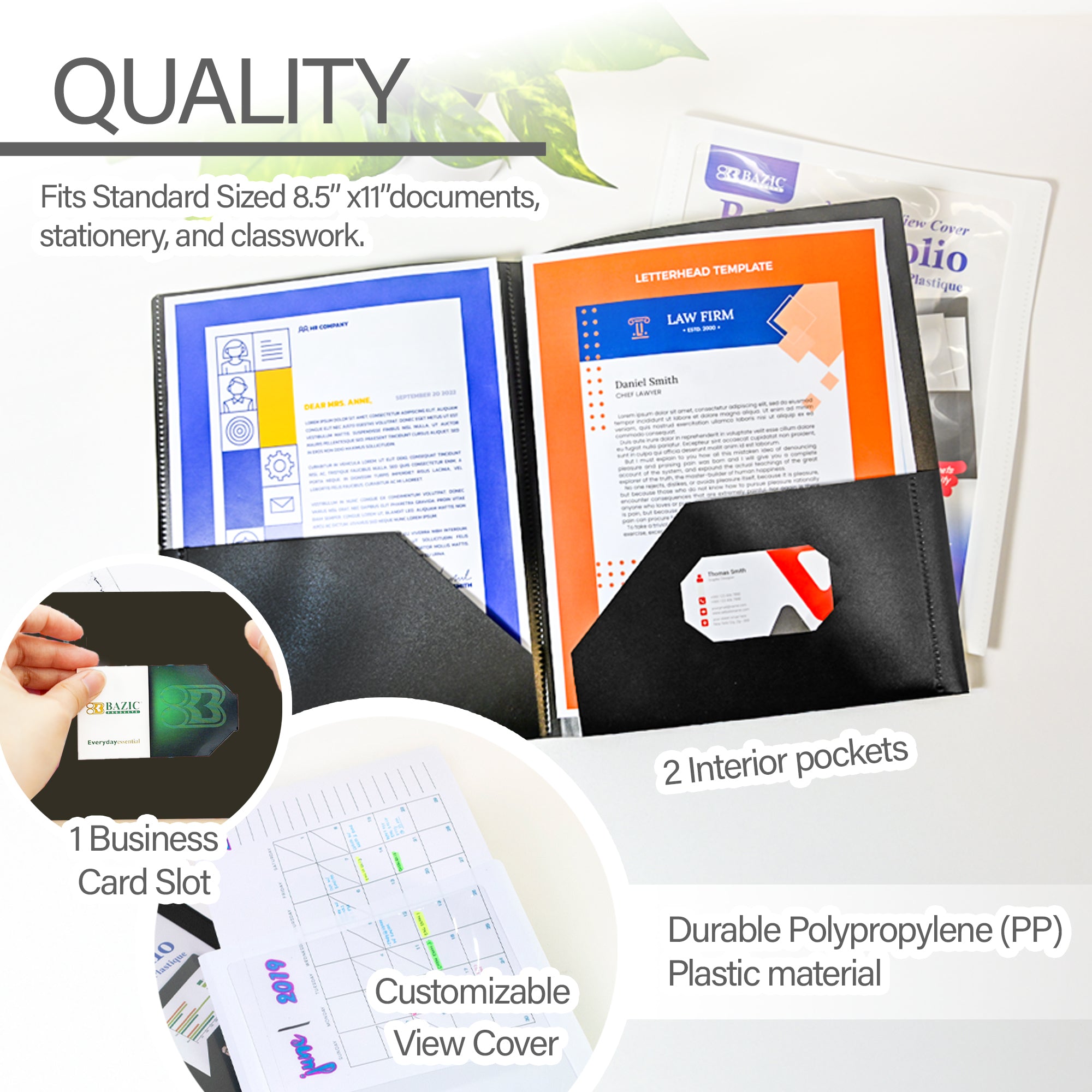 Poly Portfolio View Cover w/ 2-Pocket