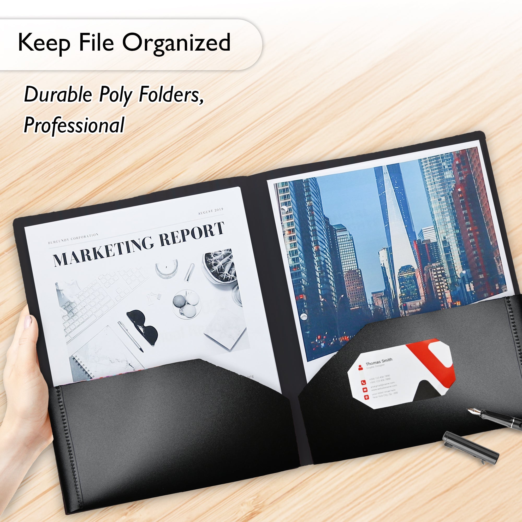 Poly Portfolio View Cover w/ 2-Pocket