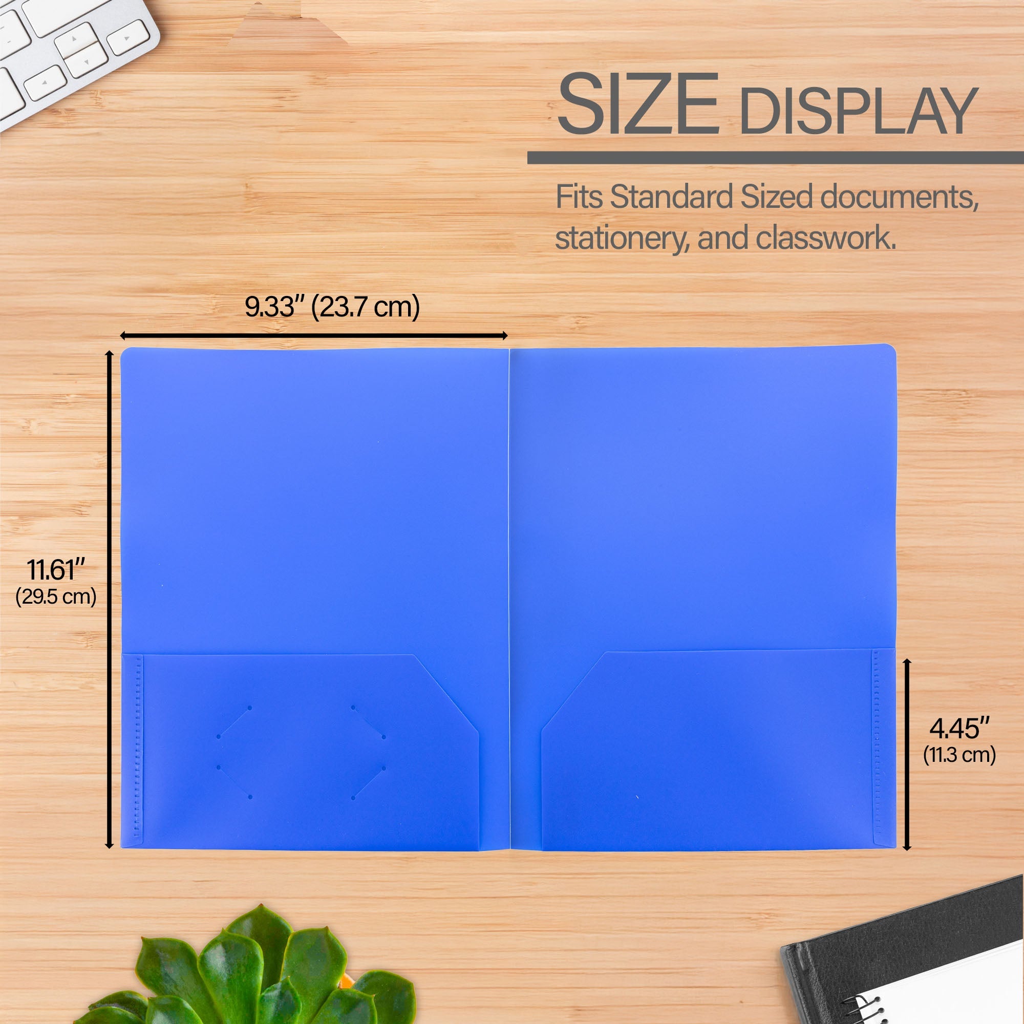 Poly 2-Pockets Portfolio - Solid Color