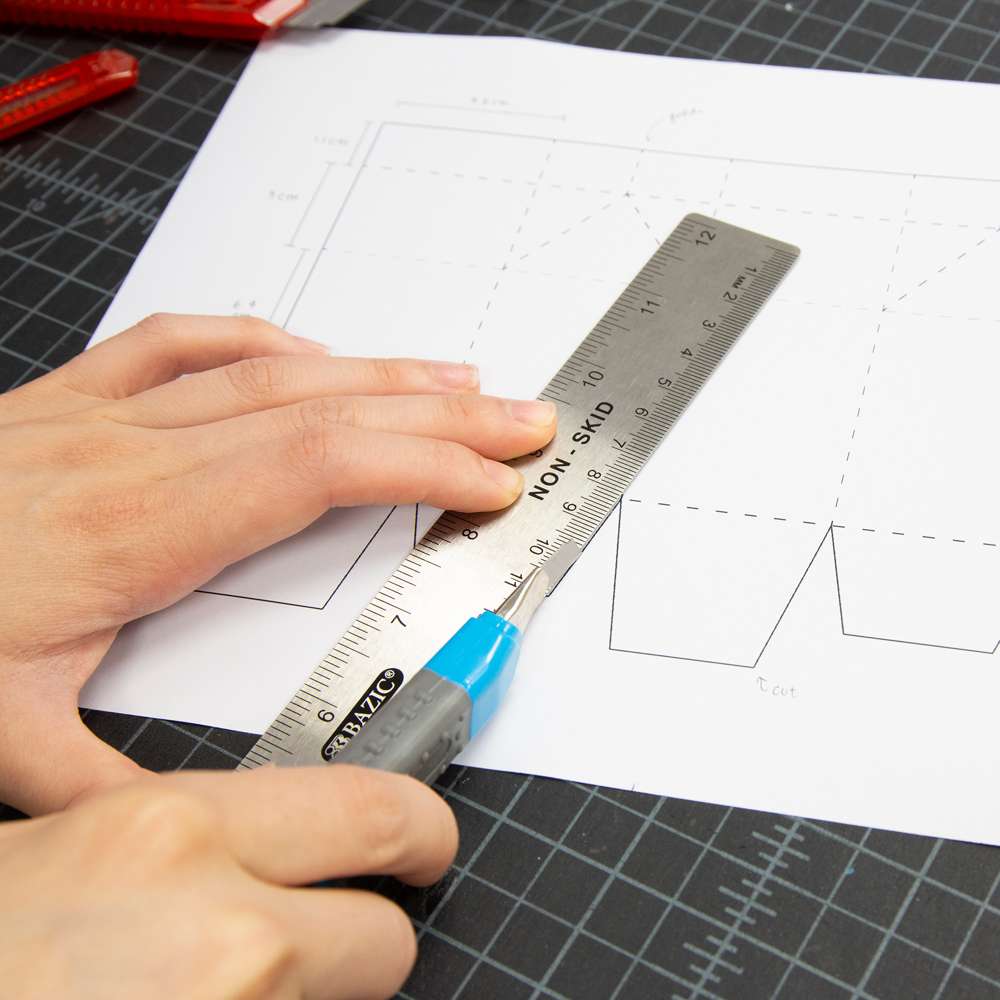 Stainless Steel Ruler w/ Non Skid Back 12" (30cm)