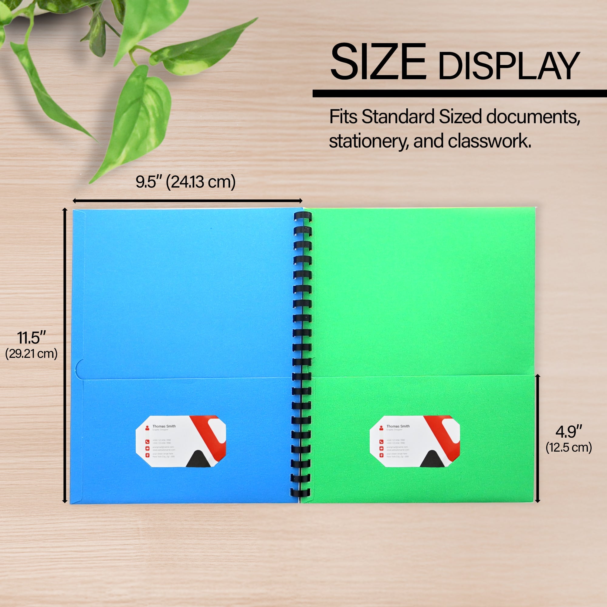 8-Pockets Portfolios Folder w/ View Cover
