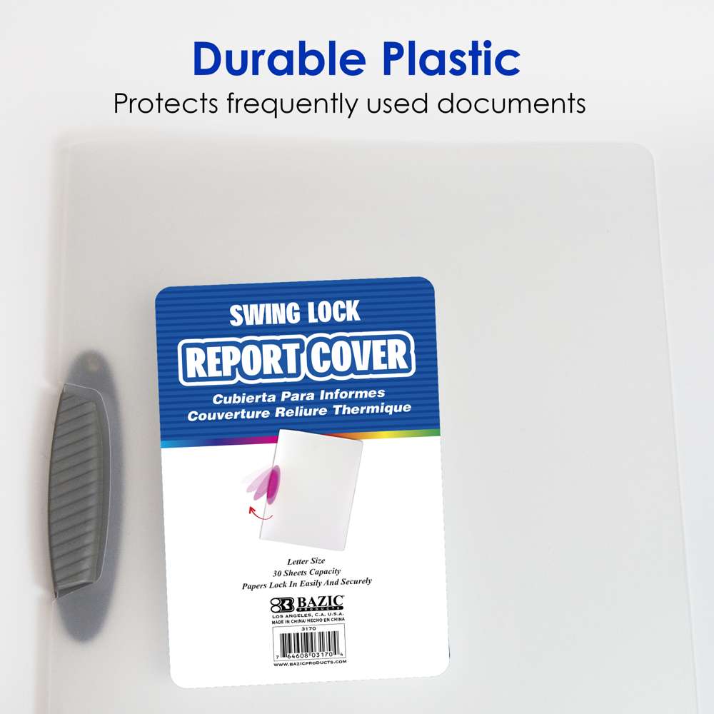 Report Cover Translucent w/ Swing Lock