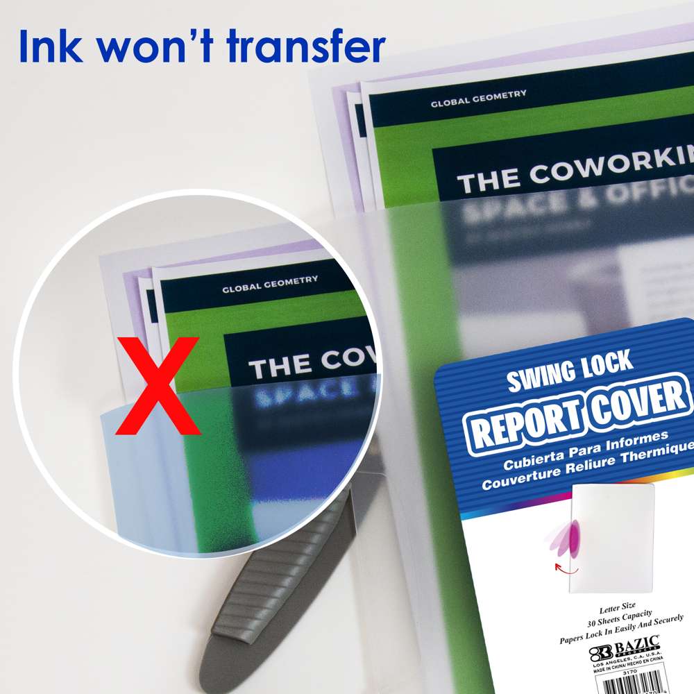 Report Cover Translucent w/ Swing Lock