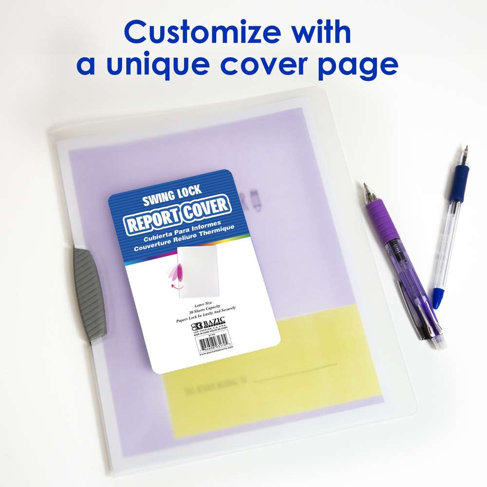 Report Cover Translucent w/ Swing Lock