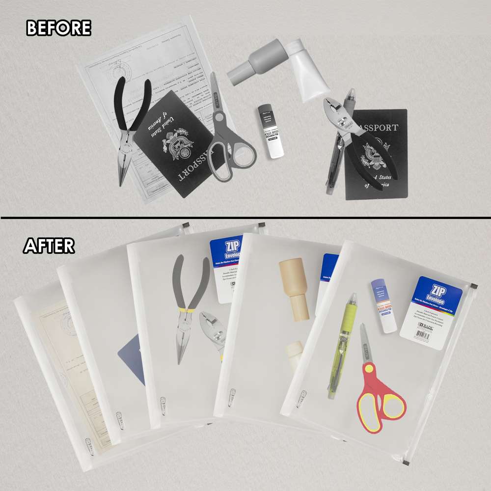 Clear A4/Letter Size Zip Envelope