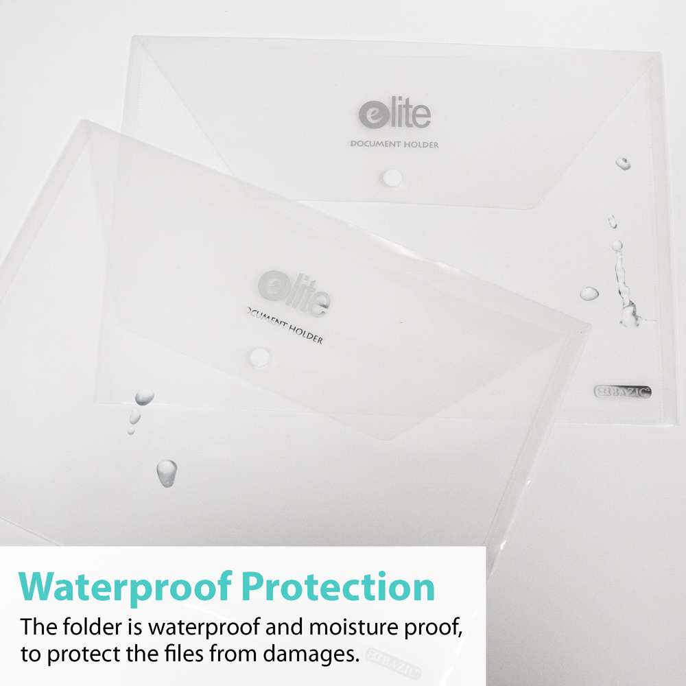 BAZIC Elite Letter Size Clear Document Holders (2/Pack)