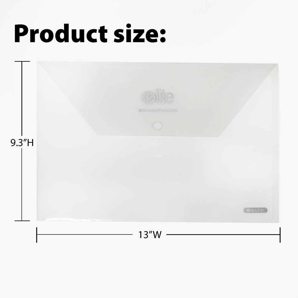 BAZIC Elite Letter Size Clear Document Holders (2/Pack)
