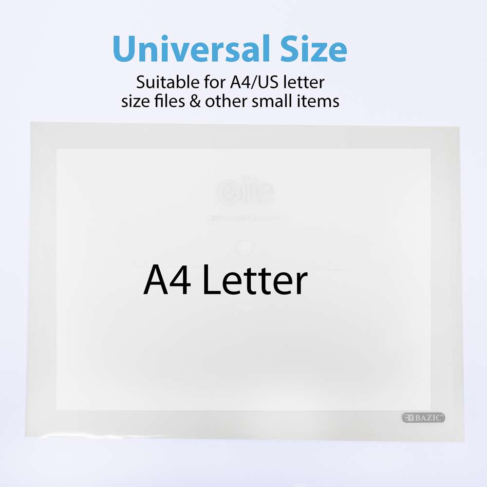 BAZIC Elite Letter Size Clear Document Holders (2/Pack)