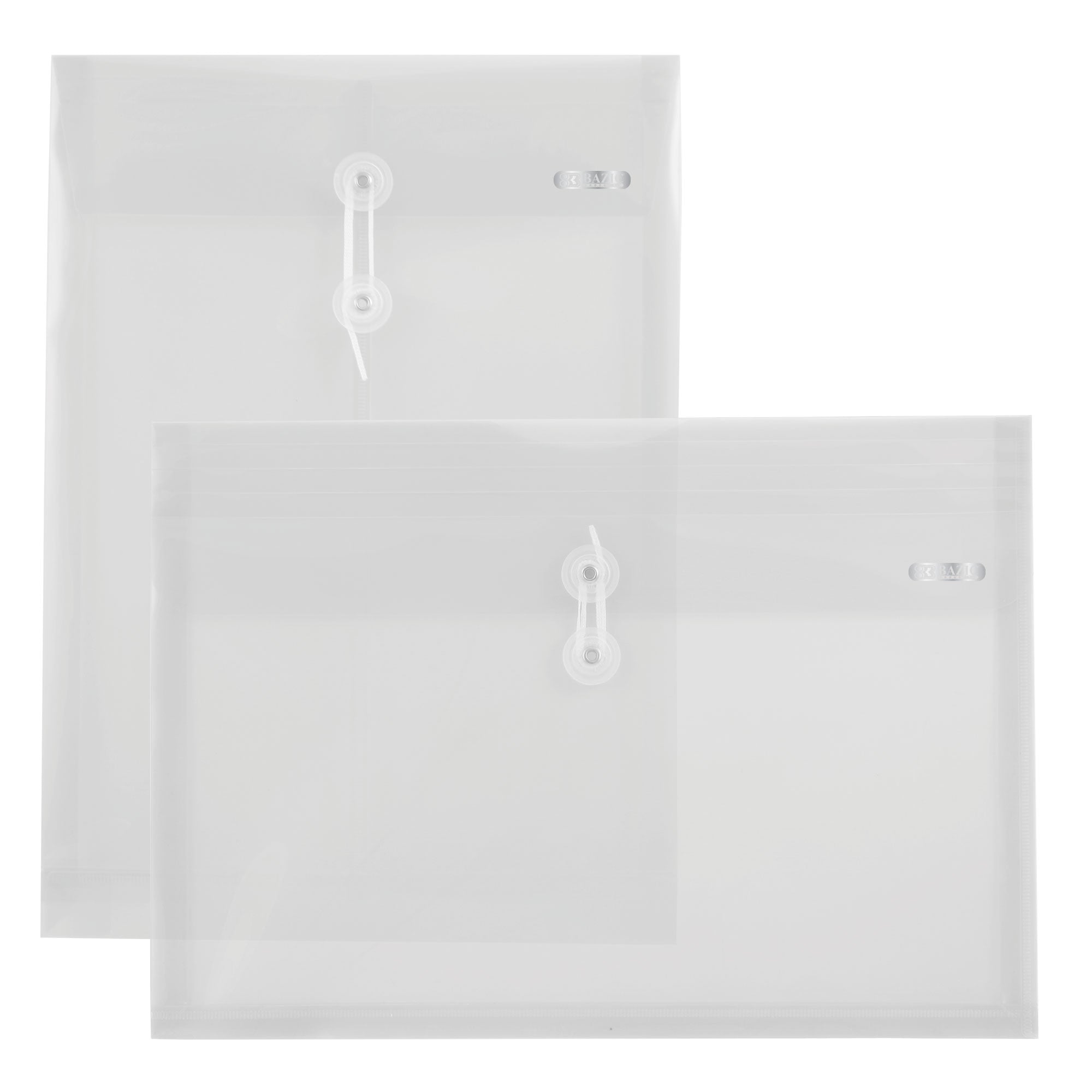 String Envelope Letter Size Clear Top/Side Loading (2/Pack)