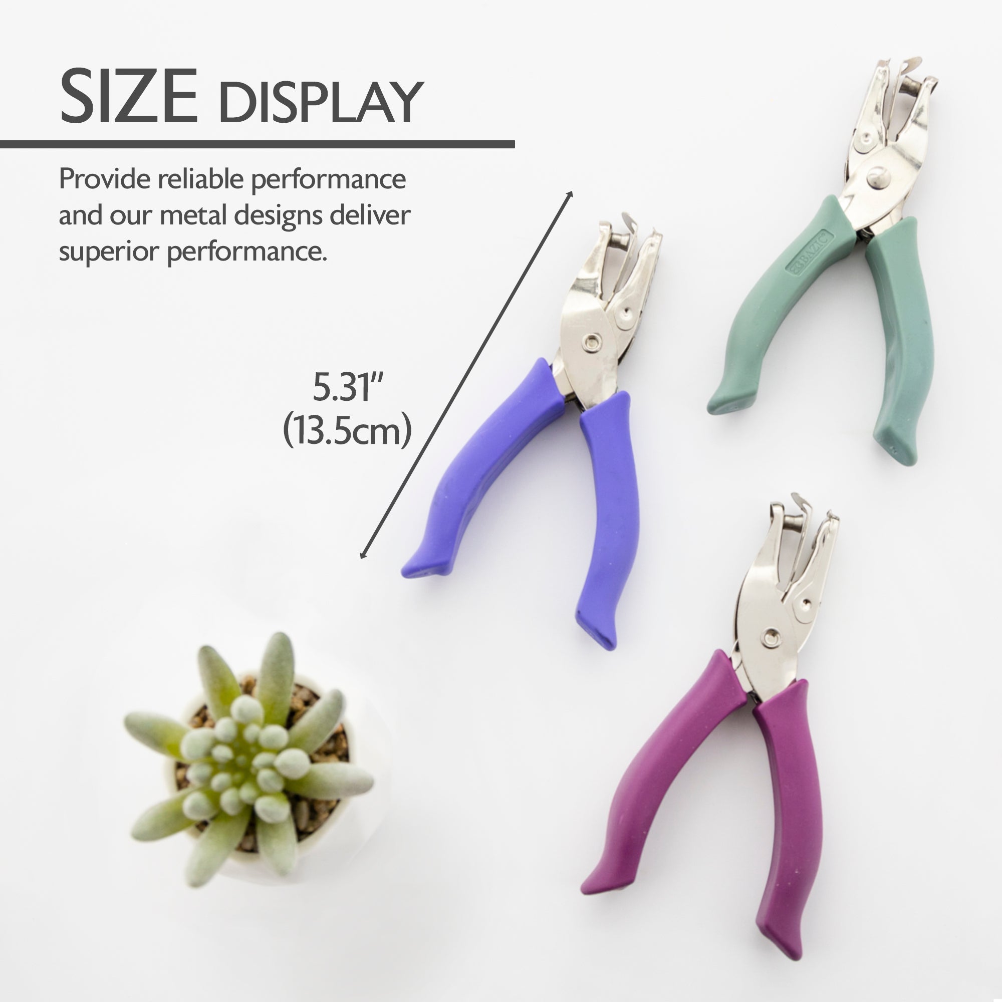 Premium Single Hole Paper Punch w/ Cushion Grip