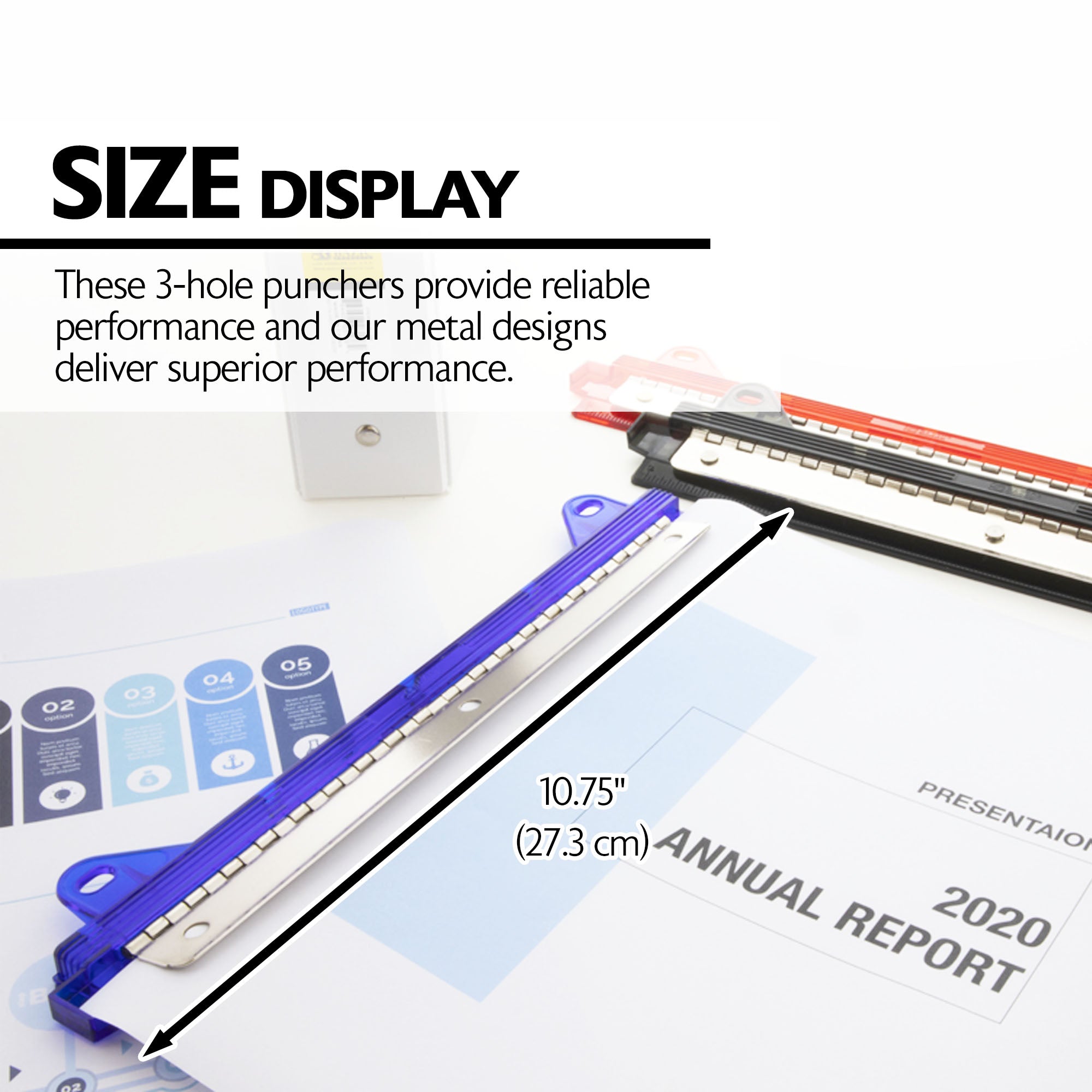 Portable 3-Hole Paper Punch