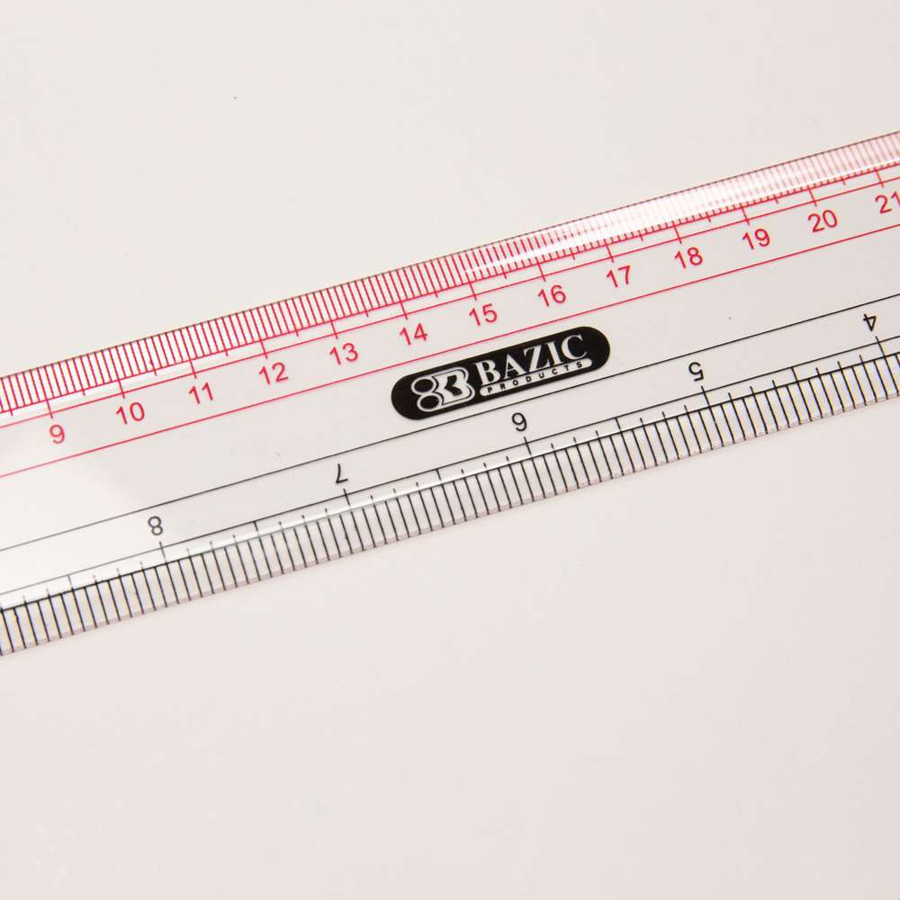 Plastic Ruler Claro Transparent 12" (30cm)