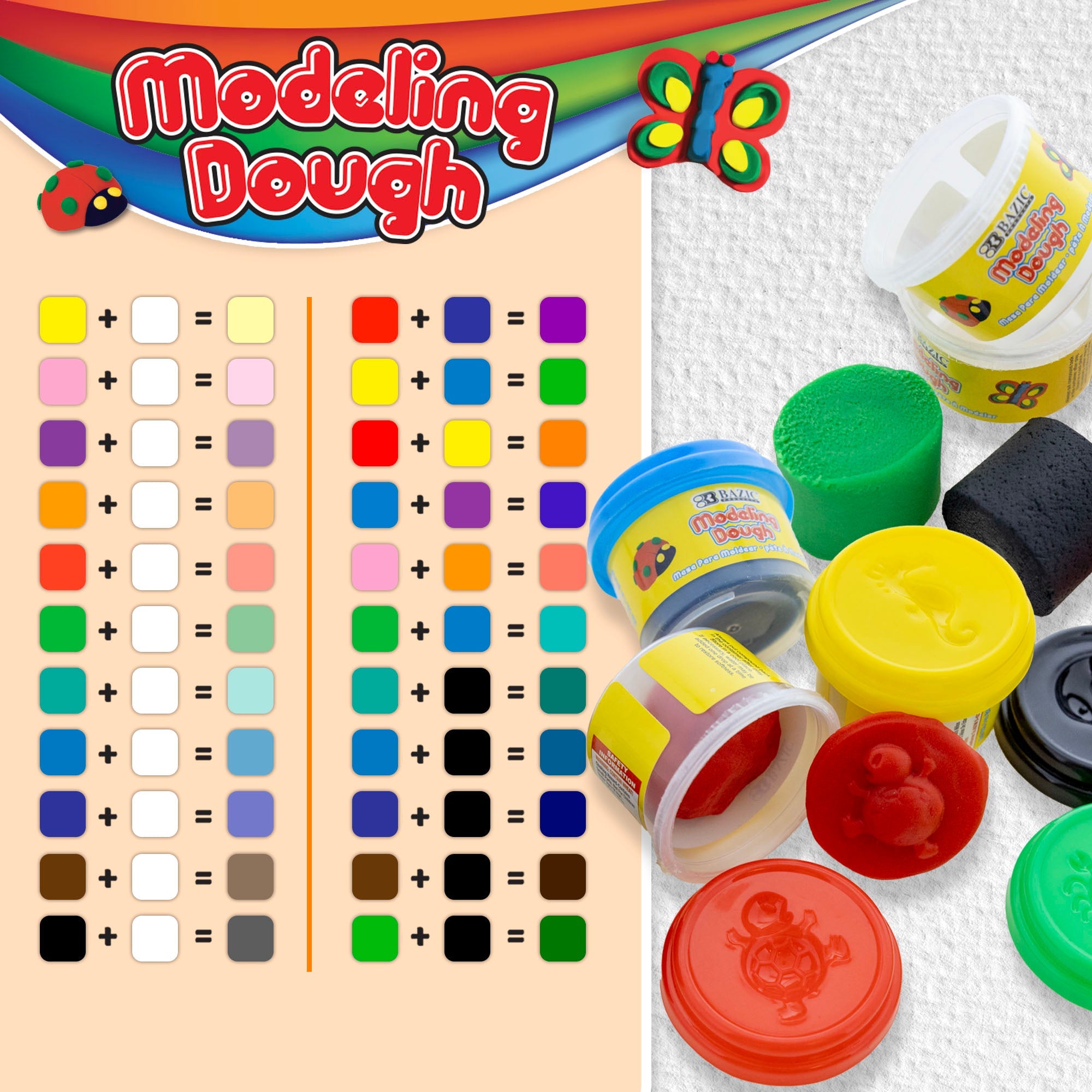 Modeling Dough Primary Color 1 Oz. (5/Pack)