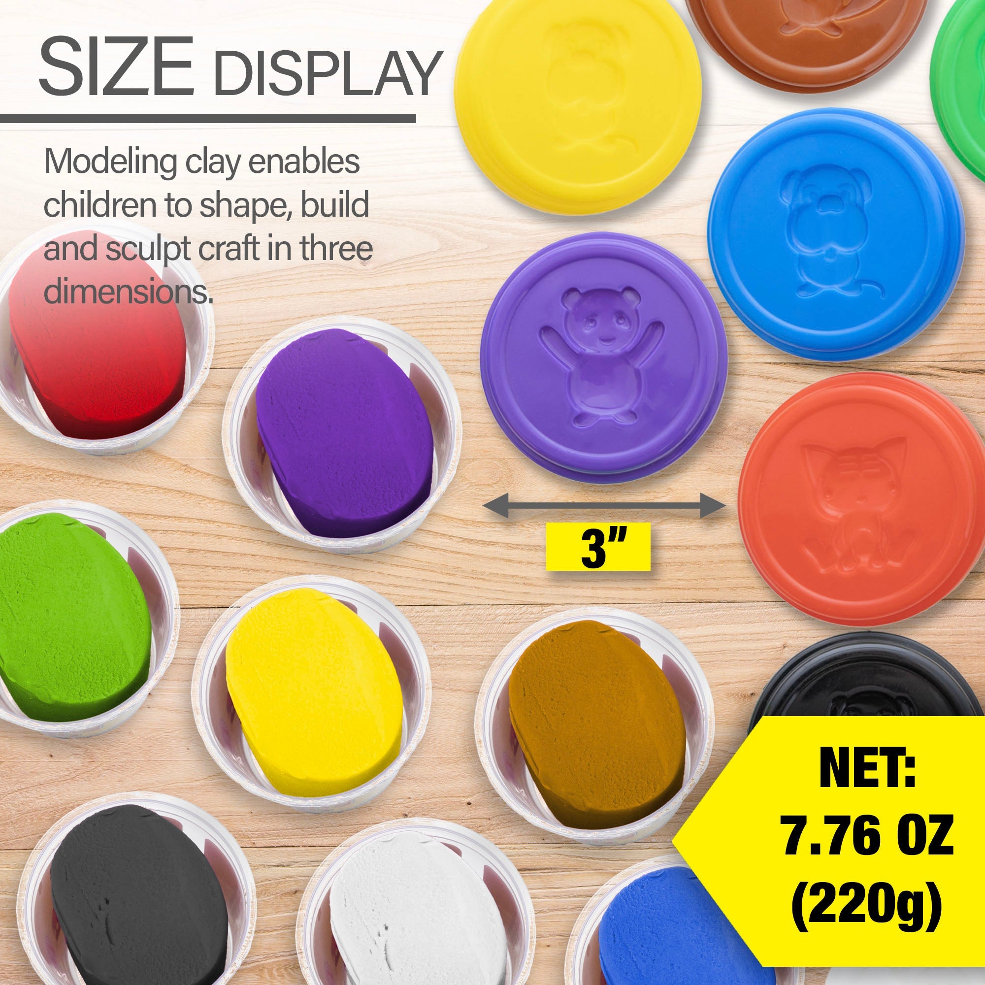 Modeling Dough 8 Primary Colors 7.76 Oz.