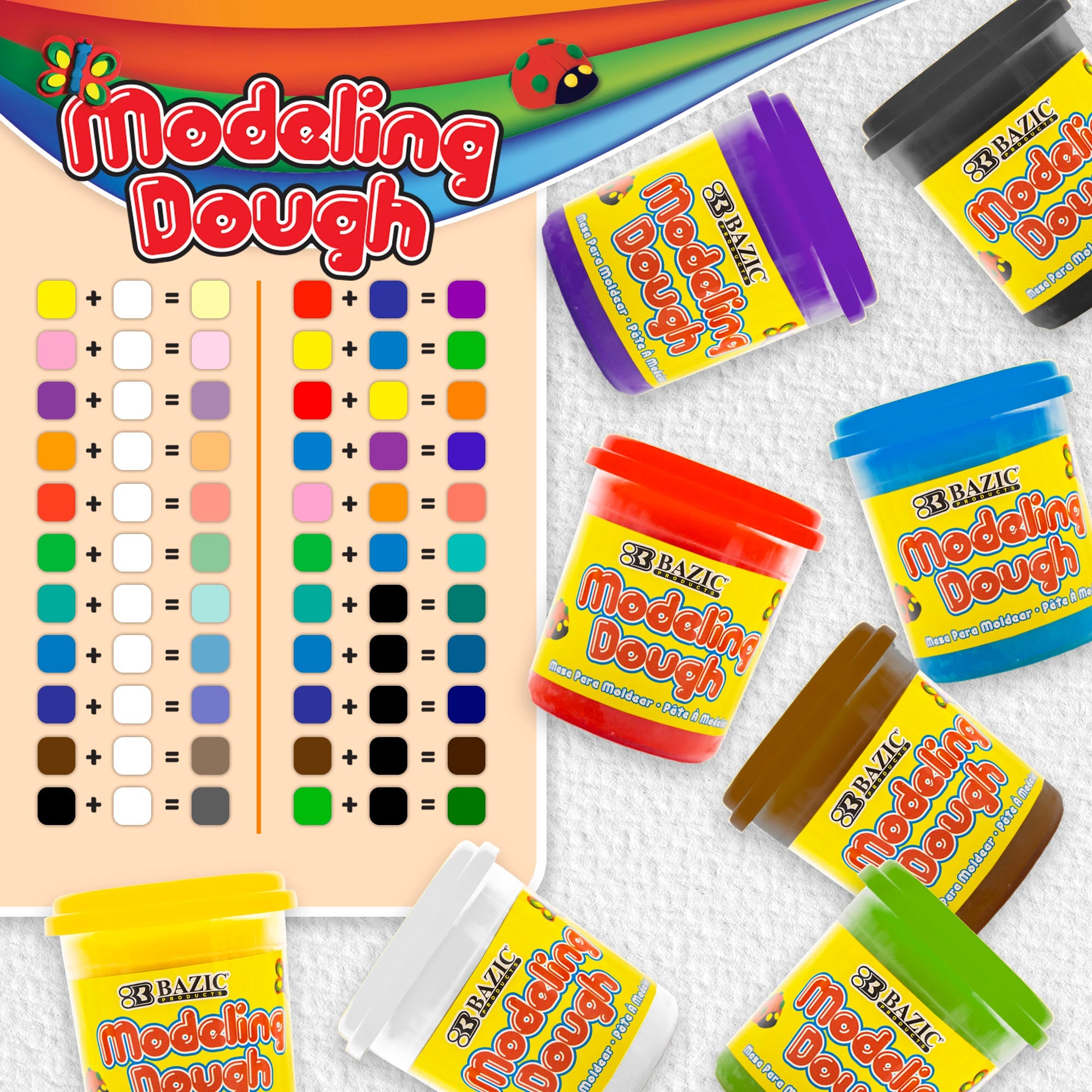 Modeling Dough 8 Primary Colors 7.76 Oz.
