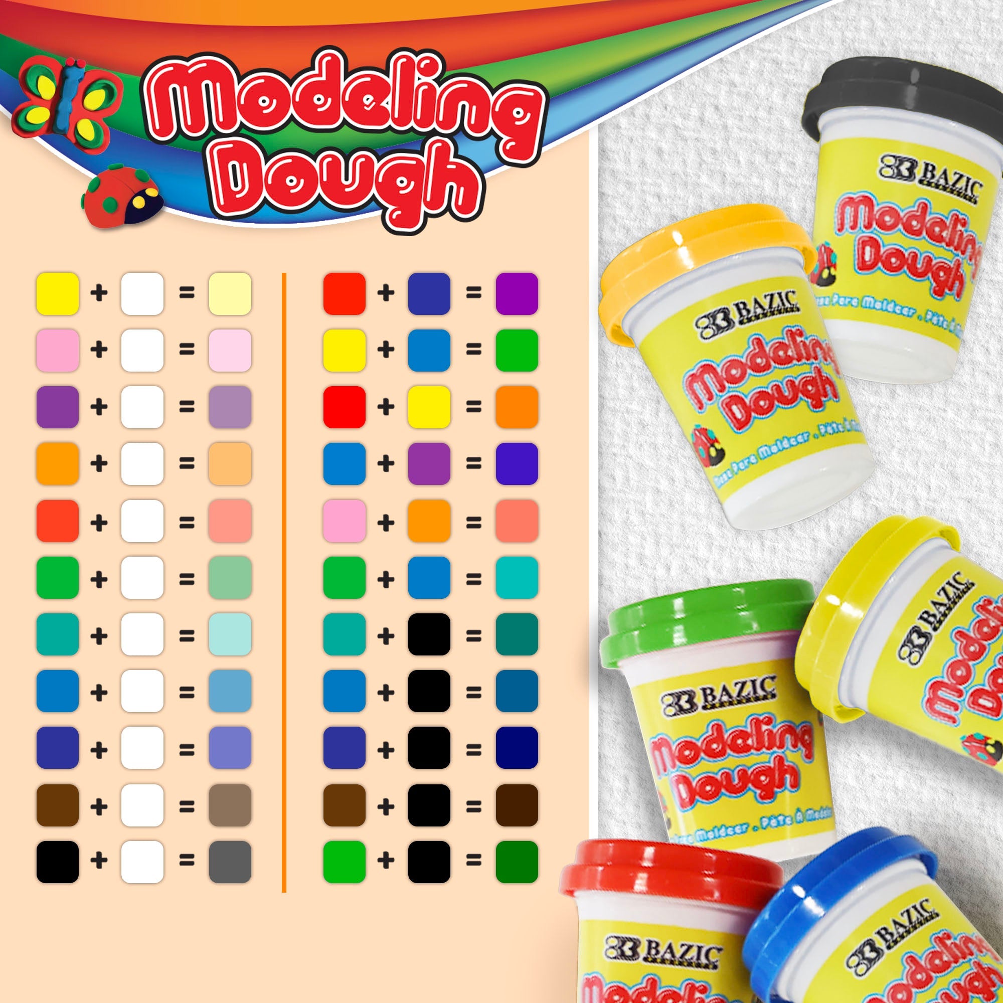 Modeling Dough Multi Color 5 Oz/Cup