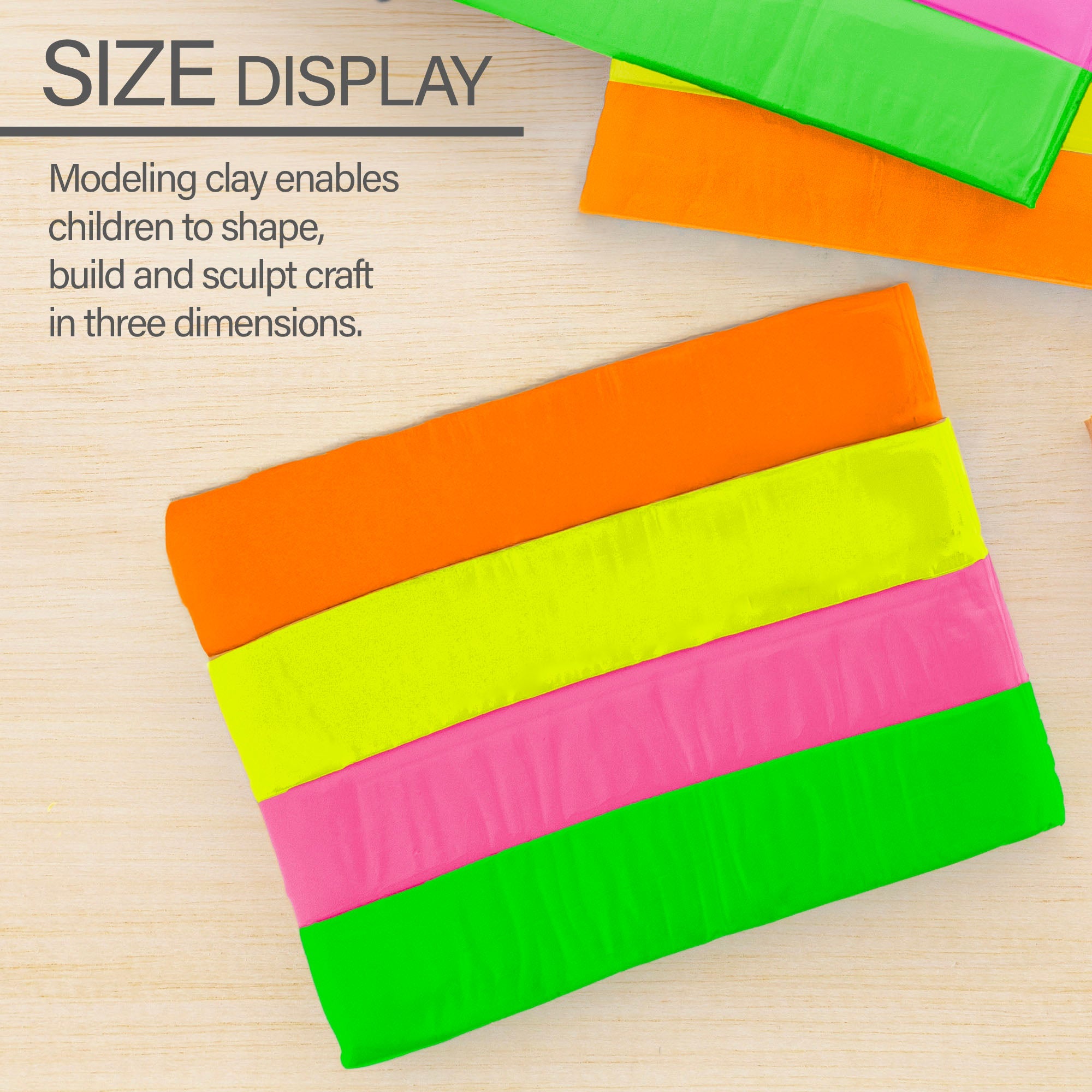 Modeling Clay Sticks 1 lb 4 Fluorescent Color