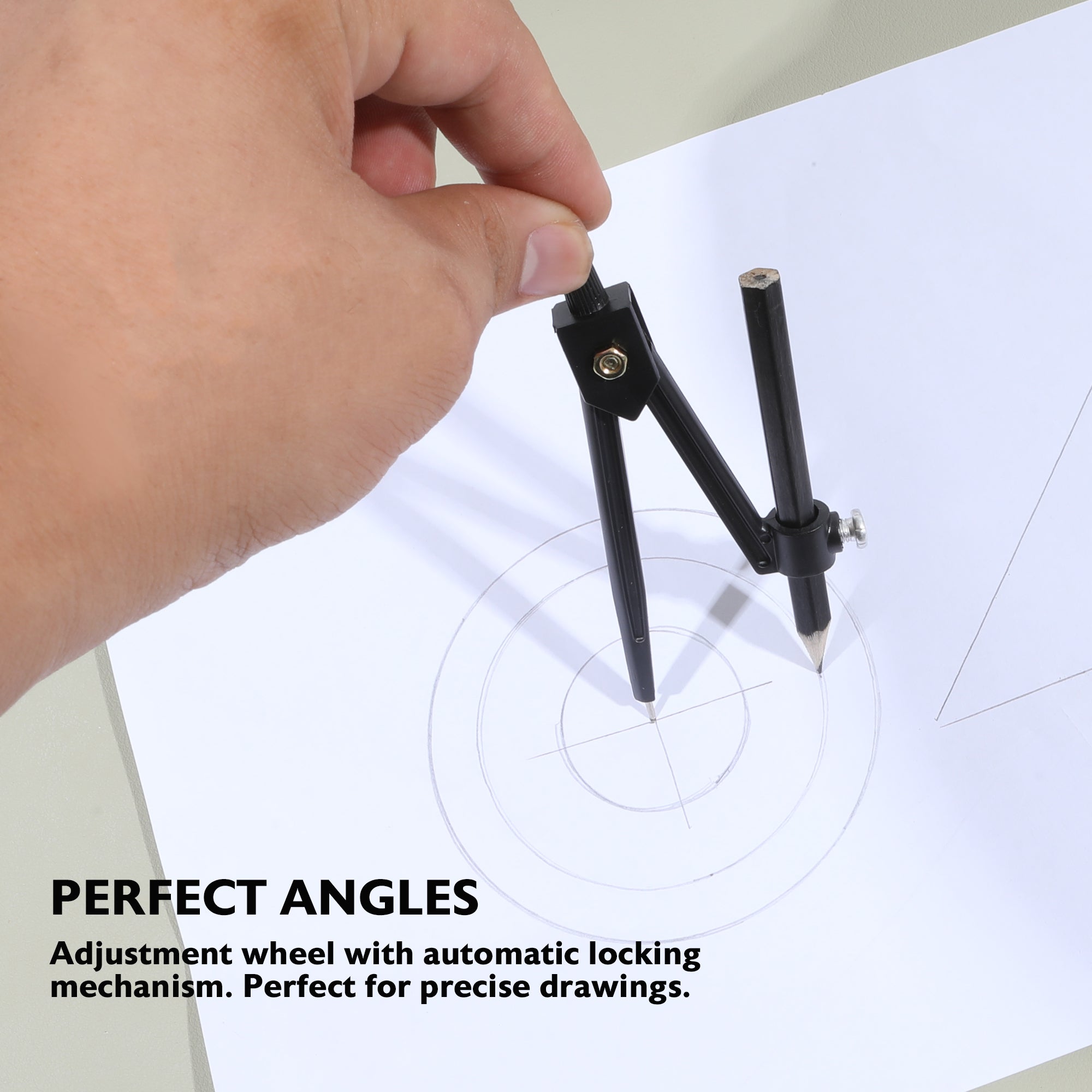 Geometry Ruler Combination Sets 4-Piece w/ Compass