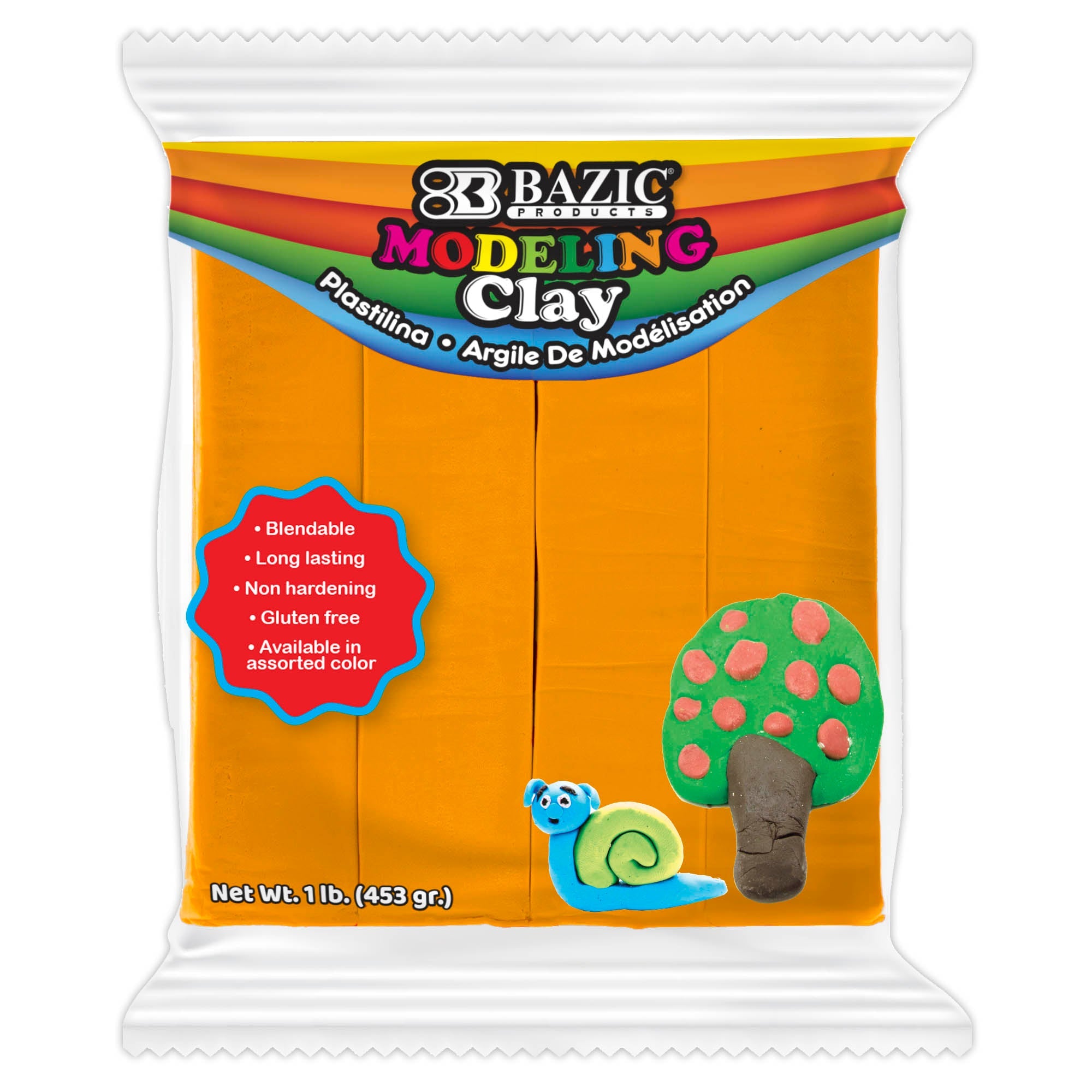 BAZIC 1 lb Orange Modeling Clay – BAZIC Products