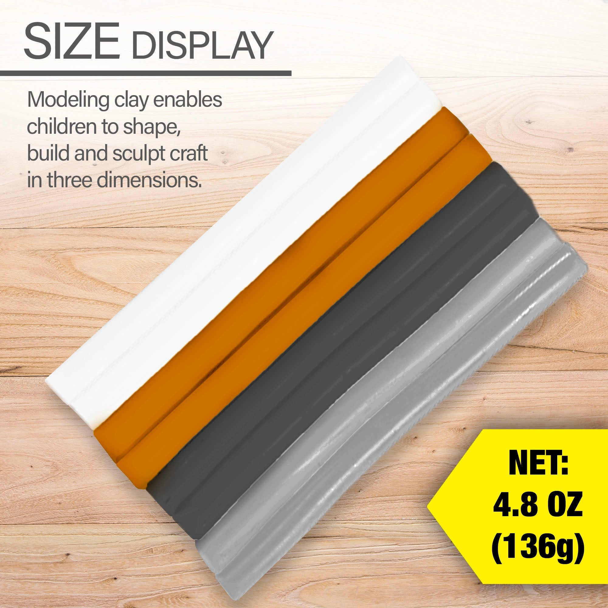 Modeling Clay Sticks 4 Natural/ Earth Colors 4.8 Oz