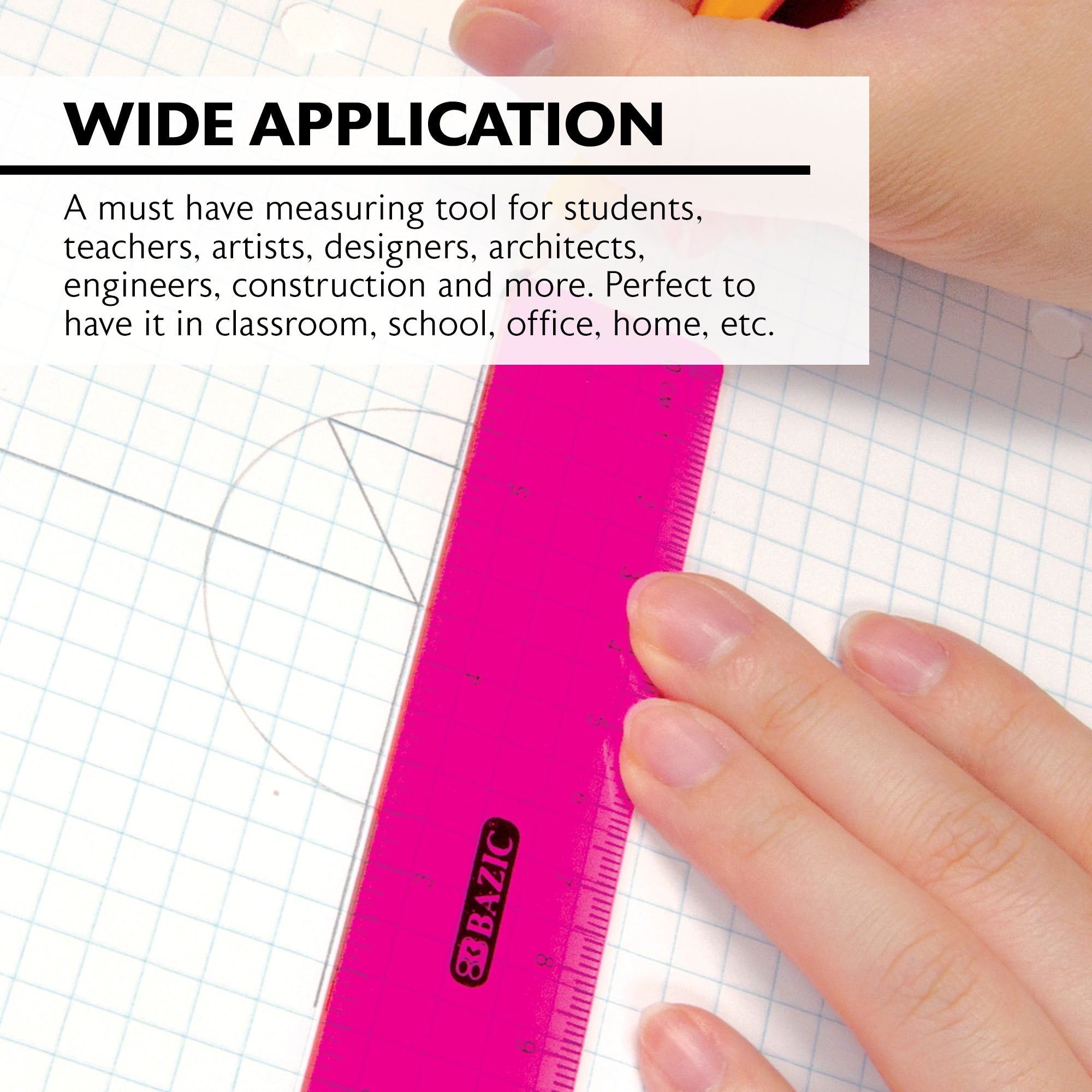 Jeweltones Color Ruler 12" (30cm) (4/Pack)