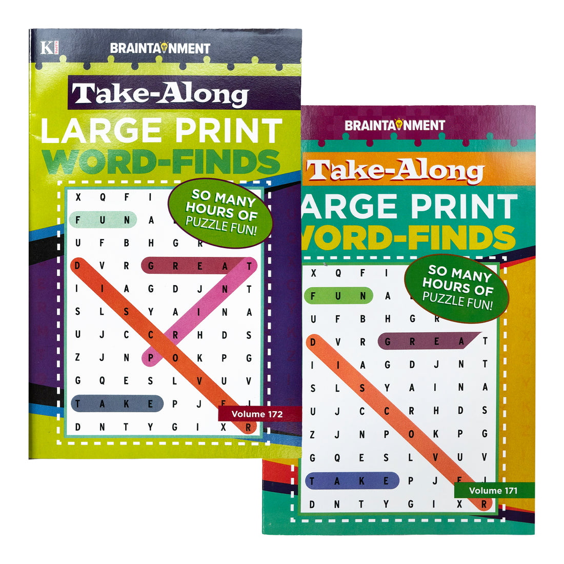 KAPPA Take Along Large Print Word Finds Puzzle Book - Digest Size