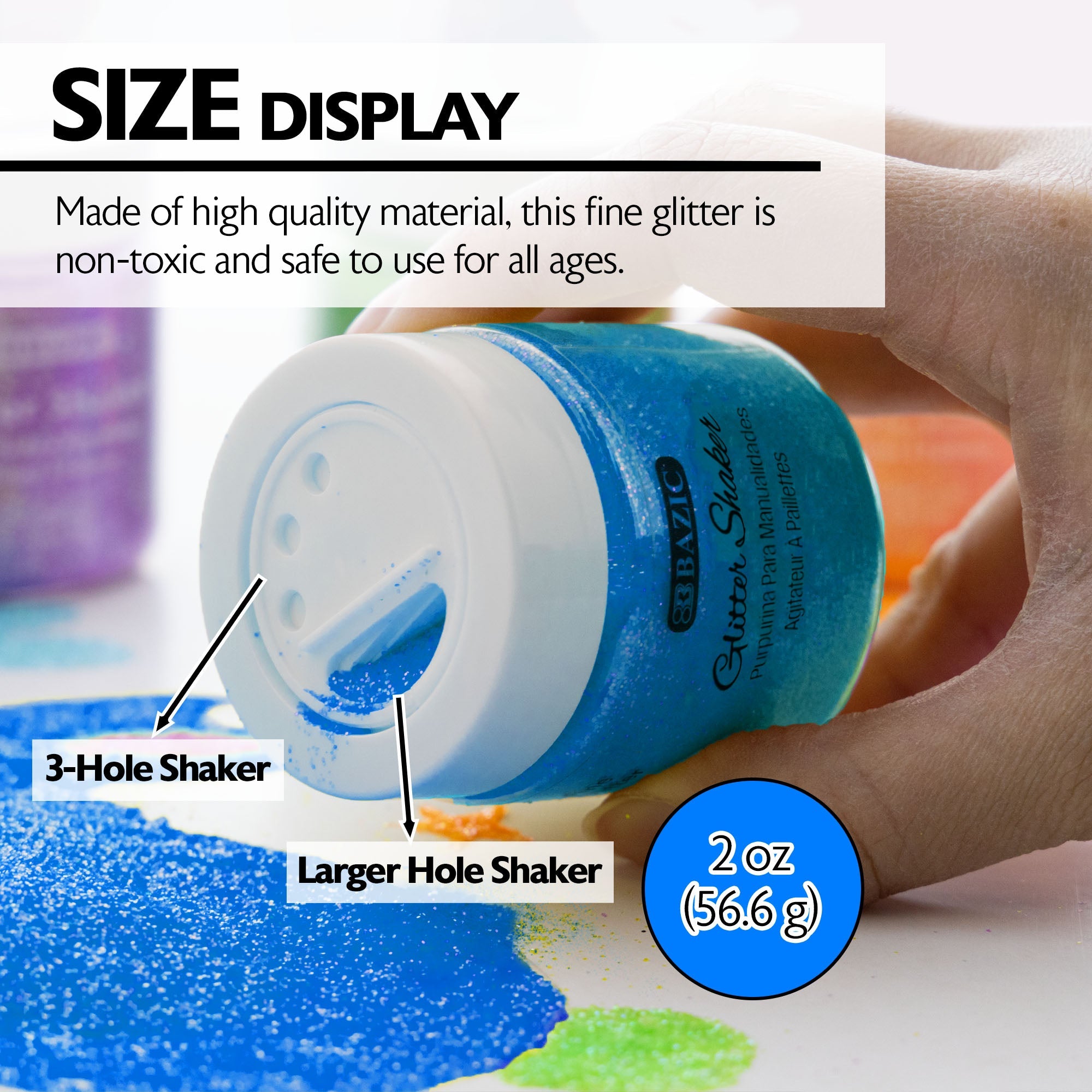 Glitter Shaker 56.6g / 2 Oz. Primary Color
