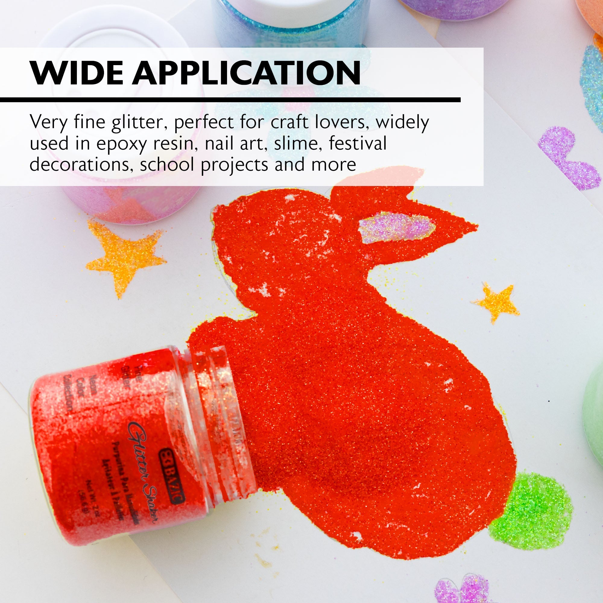 Glitter Shaker 56.6g / 2 Oz. Primary Color
