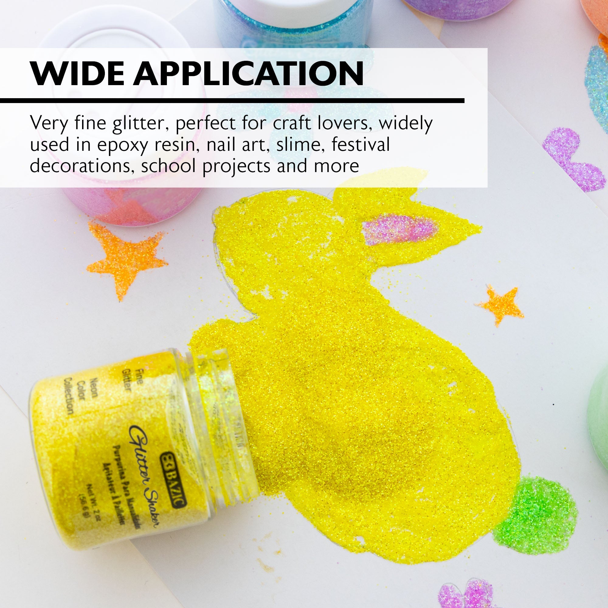 Glitter Shaker 56.6g / 2 Oz. Neon Color