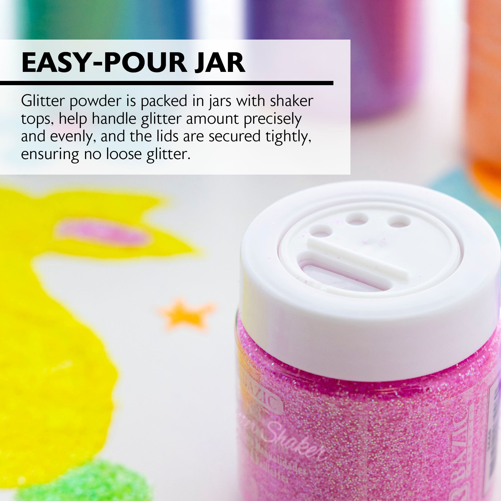 Glitter Shaker 56.6g / 2 Oz. Neon Color