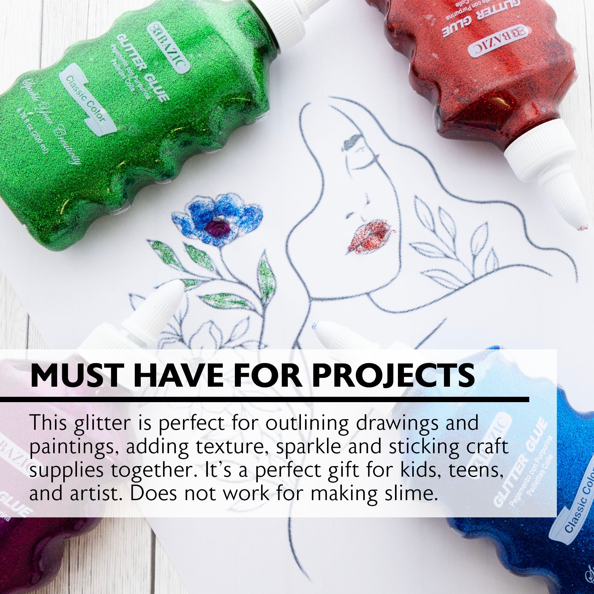Glitter Glue Classic Color 6.76 Oz. (200 mL)