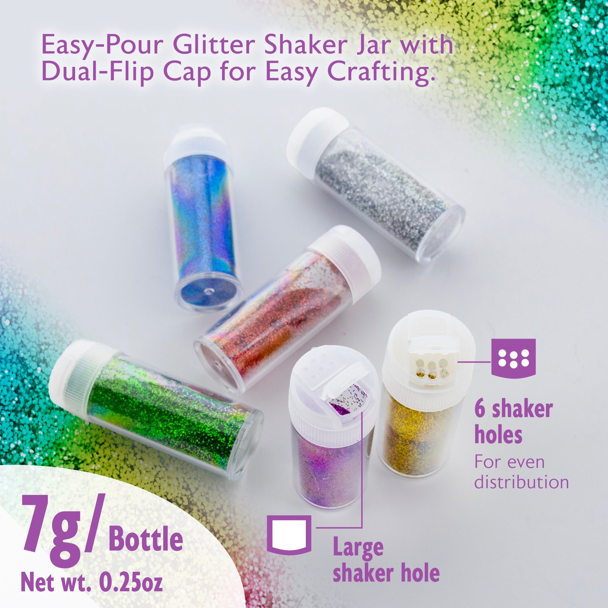 Glitter Shaker 7g (6/PVC Box) Primary Color